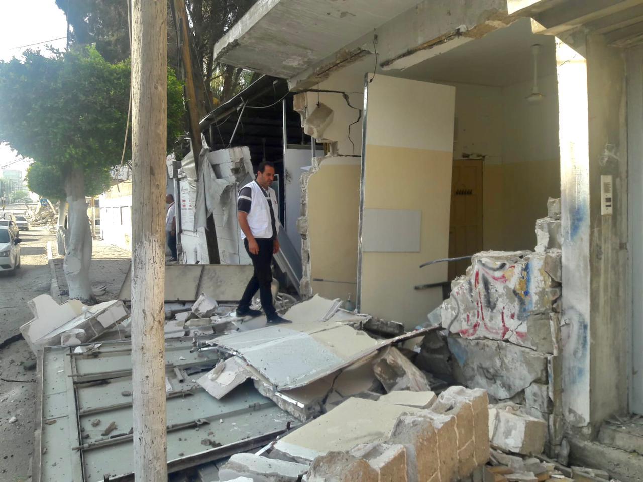 Damaged MSF gaza clinic